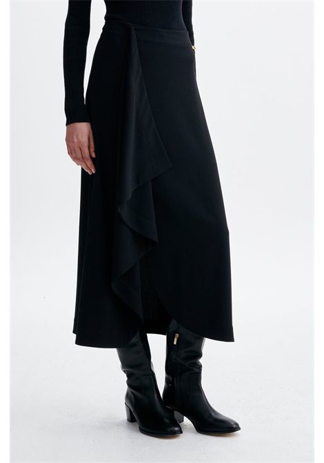 Vanessa Bruno Hemera Midi Wrap Skirt in Crêpe Black Women's Vanessa Bruno |  | 6HVA58-V07803999
